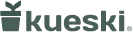 The Kueski logo, featuring a stylized 'k' followed by 'ueski.' in dark gray text on a green background.